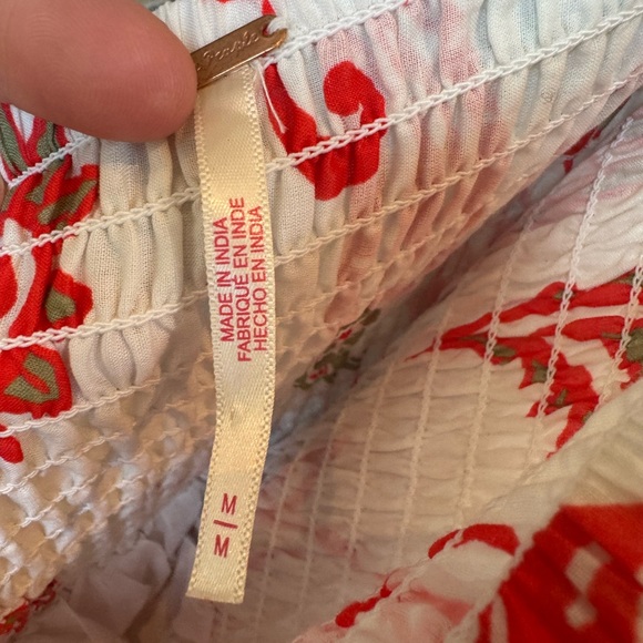 Free People Red and Green Paisley Maxi Skirt - Picture 3 of 6